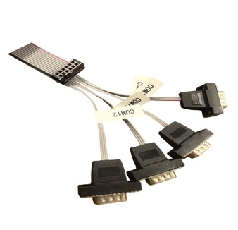 Professional 4-Port Serial Flat Cable Assembly (PH2.54mm IDC Socket Version)