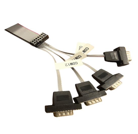 Professional 4-Port Serial Flat Cable Assembly (PH2.54mm IDC Socket Version)