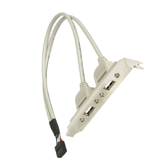 Industrial-grade Internal USB 2.0 Header to Dual-Port Type-A Bracket Cable